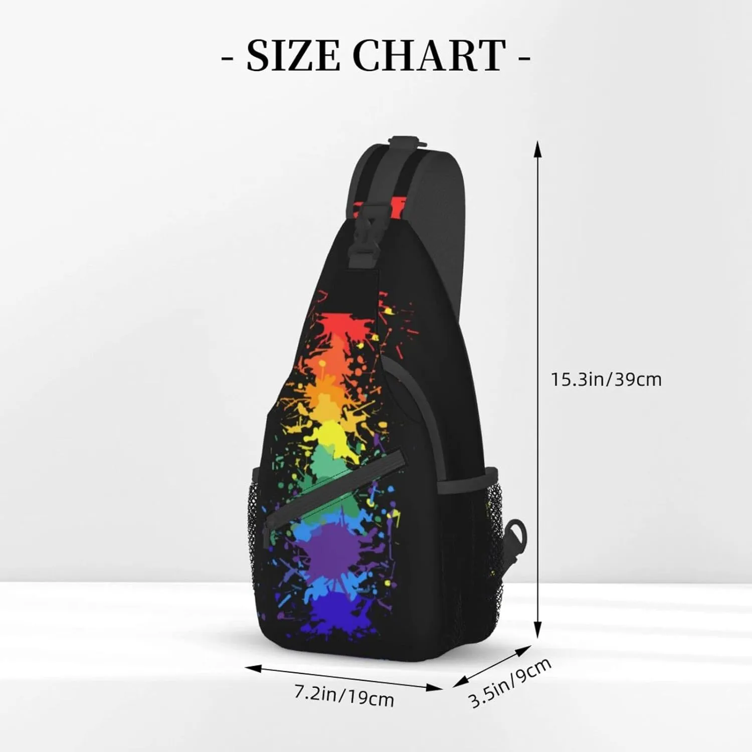 Rainbow LGBT Sling Backpack Multipurpose Chest Bag Hiking Travel Daypack Crossbody Shoulder Bag Outdoor Unisex