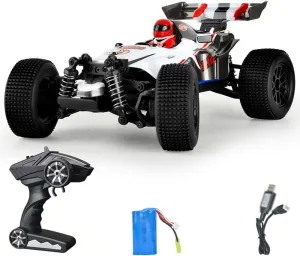 RC Cars,1:18 Scale All Terrain Remote Control Car,4WD 2.4 GHz Off Road High Speed 35 Km/h RC Monster Truck Racing Cars with LED Headlight, Xmas Gifts for Kid and Adults.