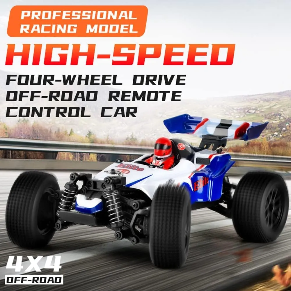 RC Cars,1:18 Scale All Terrain Remote Control Car,4WD 2.4 GHz Off Road High Speed 35 Km/h RC Monster Truck Racing Cars with LED Headlight, Xmas Gifts for Kid and Adults.
