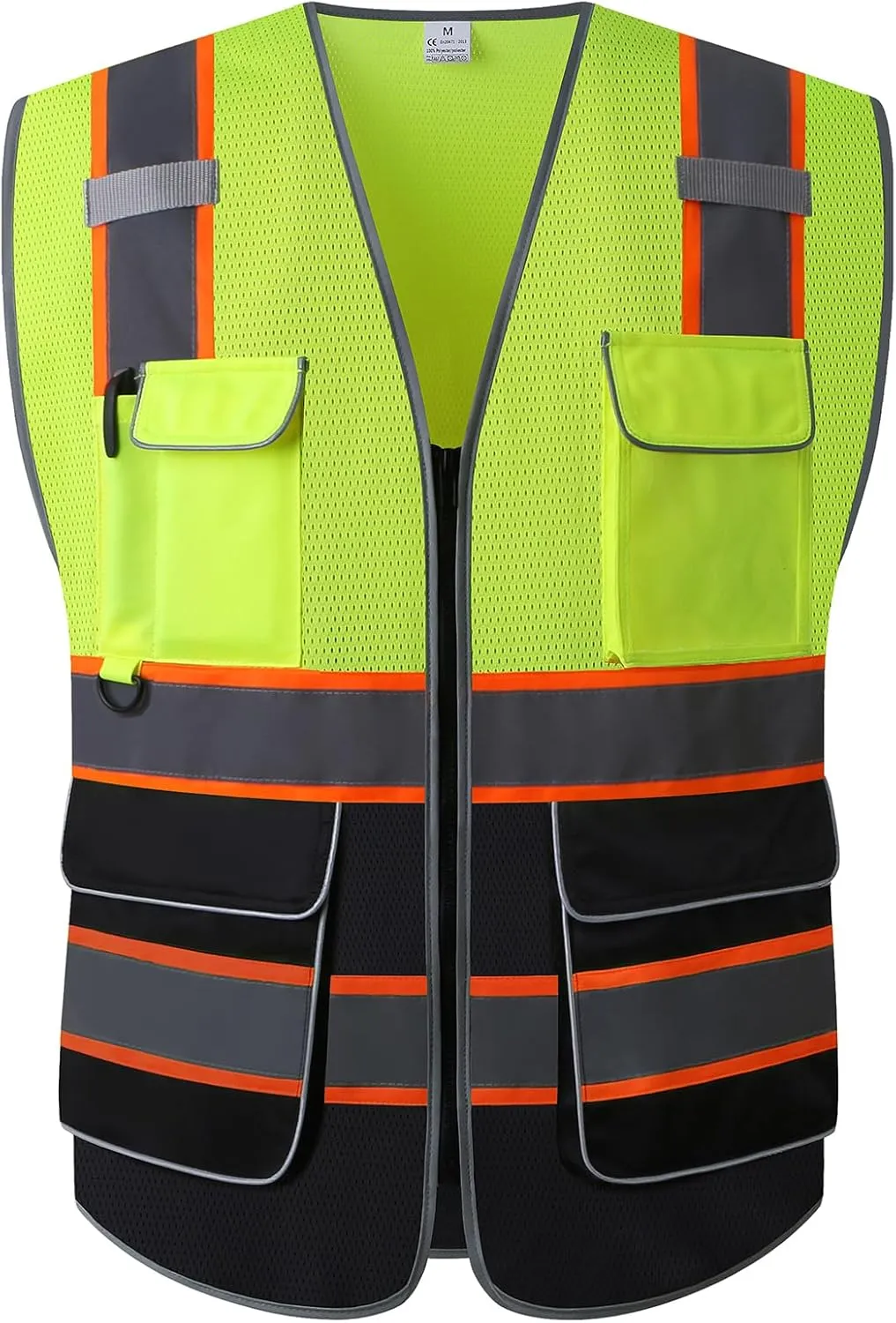 Reflective Mesh Safety Vest - High Visibility Multi Pockets Breathable Workwear, ANSI/ISEA Standard