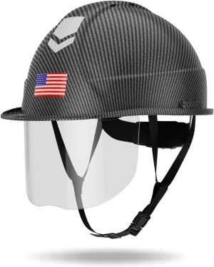 Reflective Safety Hard Hat with Visor,Vented Protection Construction Hard Hat,ANSI Z89.1& OSHA Approved Safety Helmet