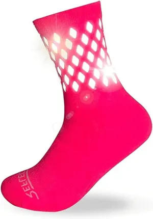 Reflective Socks - High Visibility Cycling and Running Socks for Night Runners, Bikers, and Outdoor Athletes