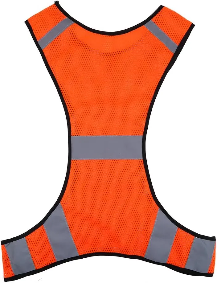 Reflective Vest, Night Running Cycling High Visibility Safety Vest Suit Tunable Waistband for Outdoor Clothing