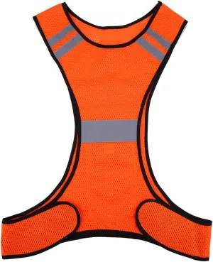 Reflective Vest, Night Running Cycling High Visibility Safety Vest Suit Tunable Waistband for Outdoor Clothing