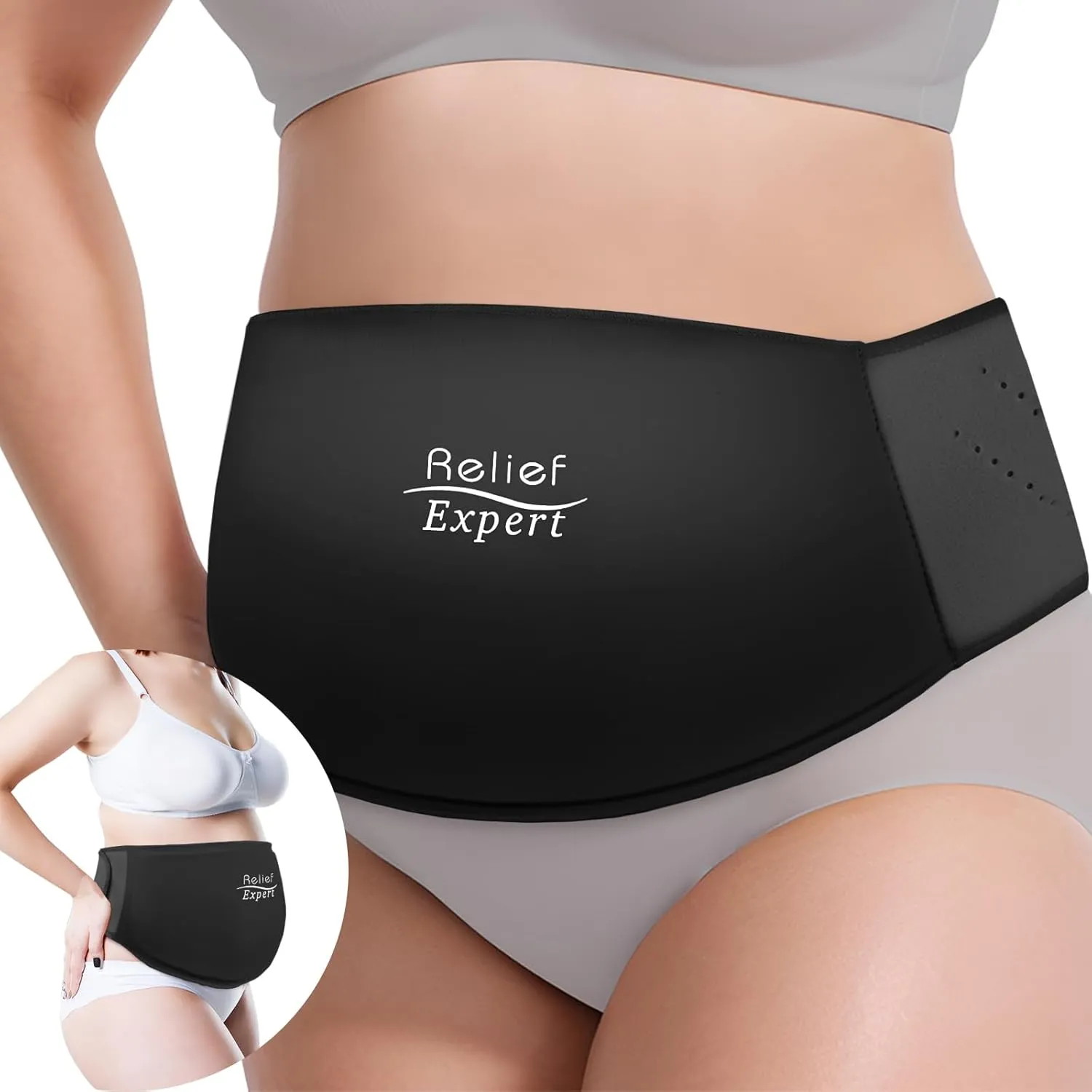 Relief Expert C Section Ice Pack for Post-Op, Belly Binder C Section Recovery Must Haves, Gel Ice Packs for C Section after abdominal surgery with Hot&Cold Therapy, Incision Protector from Baby Knocks