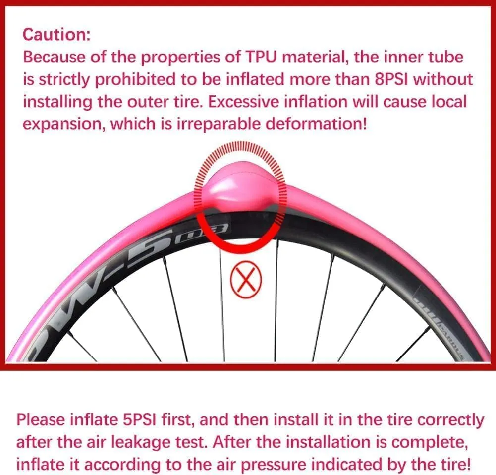 RideNow Ultralight TPU Bike Inner Tube 700 x 18c-47c 45/65/85mm (2 Tubes Pack with Free Tube Patches) (Gravel Tube Presta 32c-47c 45mm)