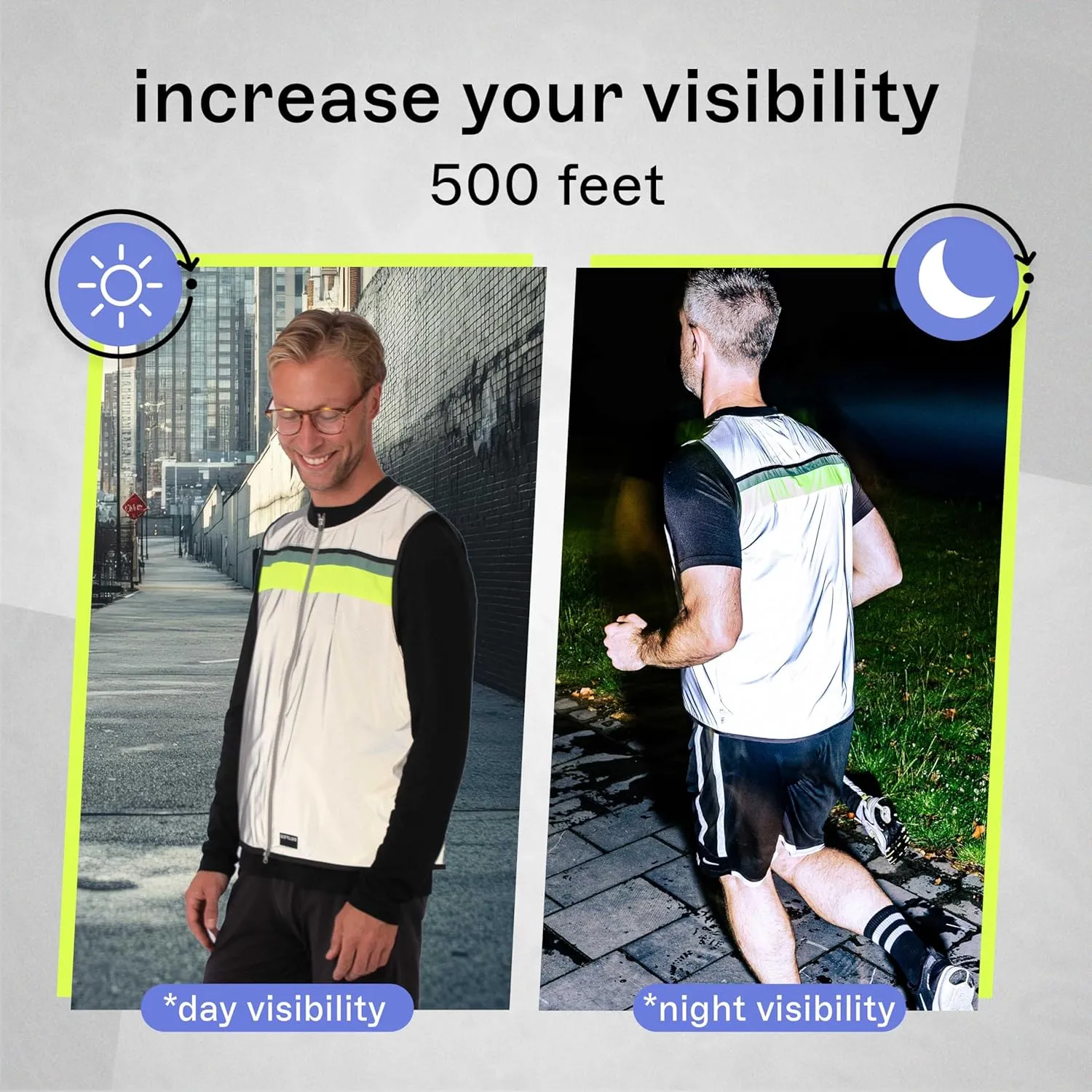 Roman Reflective Vest for Men - Lightweight and Breathable Hi Vis Jacket with Enhanced Visibility