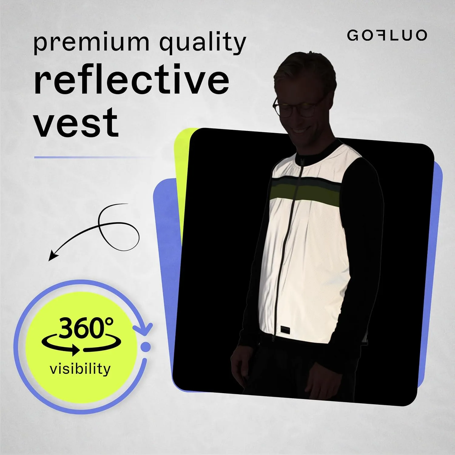 Roman Reflective Vest for Men - Lightweight and Breathable Hi Vis Jacket with Enhanced Visibility