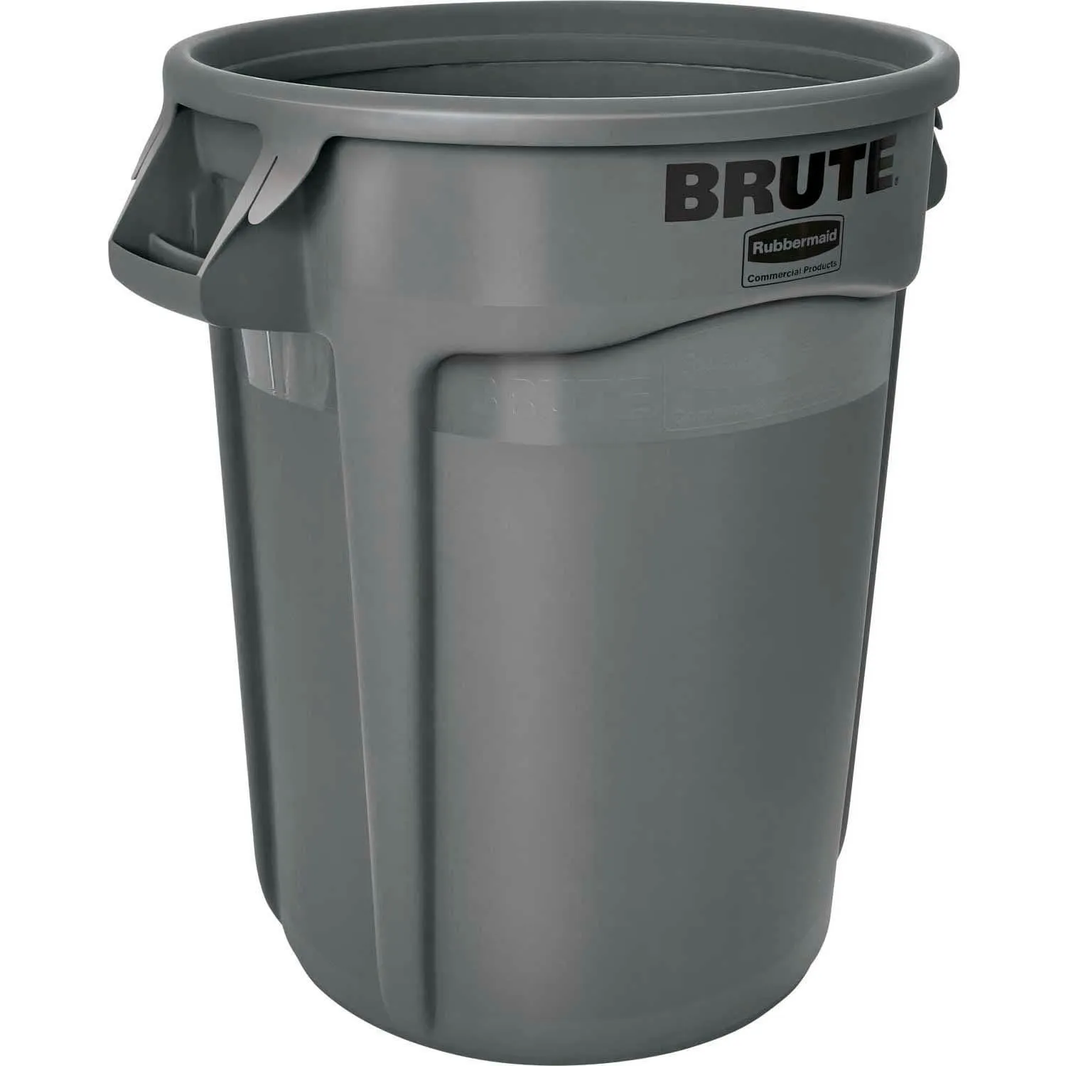 Rubbermaid Commercial Products BRUTE Heavy-Duty Round Trash/Garbage Container, 44-Gallon, Gray, for Landscapers/Construction Sites/Restaurants/Back of House/Offices/Warehouses, Pack of 4