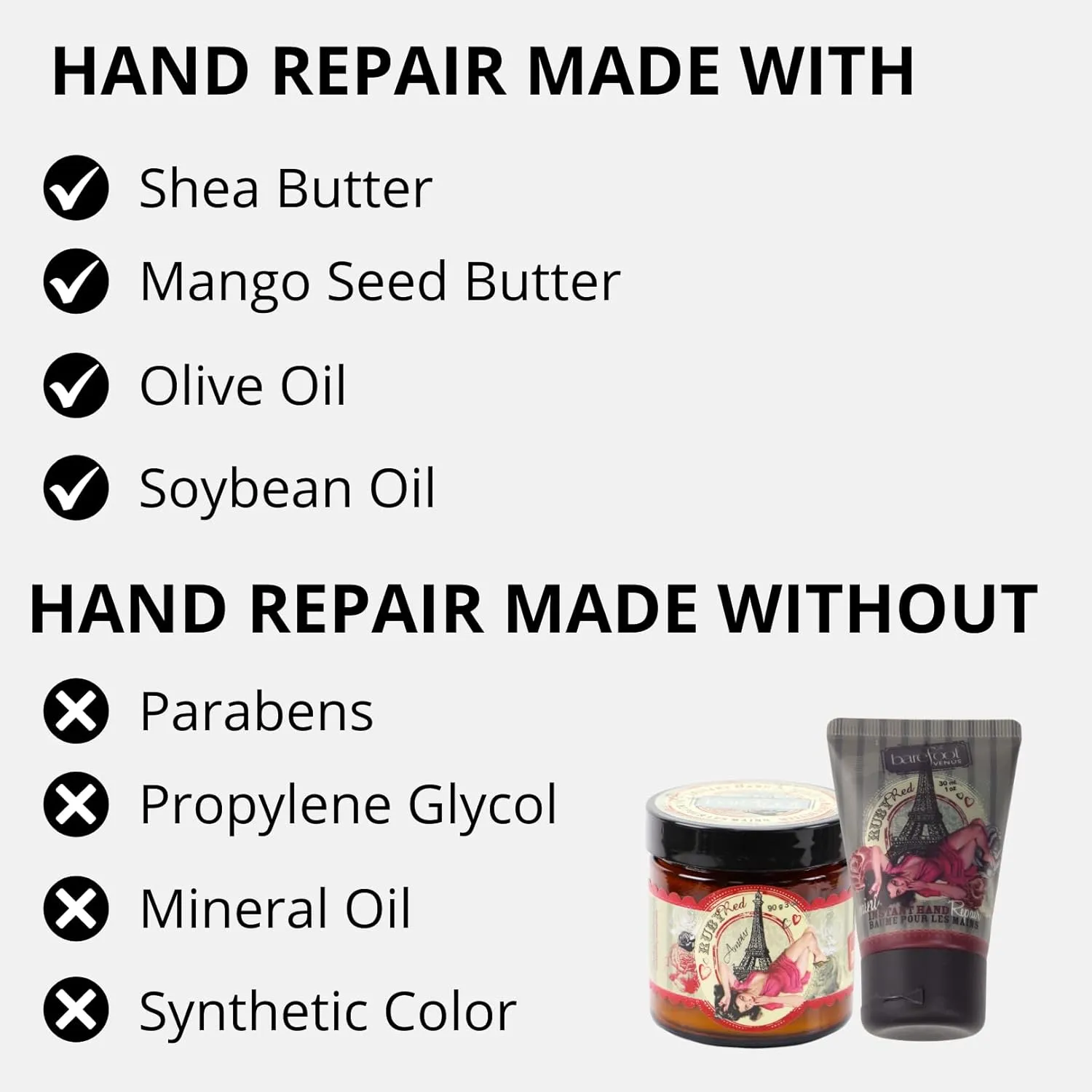 Ruby Red Bundle: Instant Hand Repair (3 oz), Mini Instant Hand Repair (1 oz), Argan Body Oil (0.27 oz)