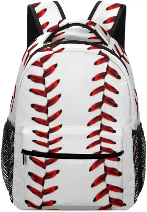 Rucksack Backpack Travel Sport Baseball Print Pattern School Bookbags Double Shoulder Bag for Mens Boys Kids