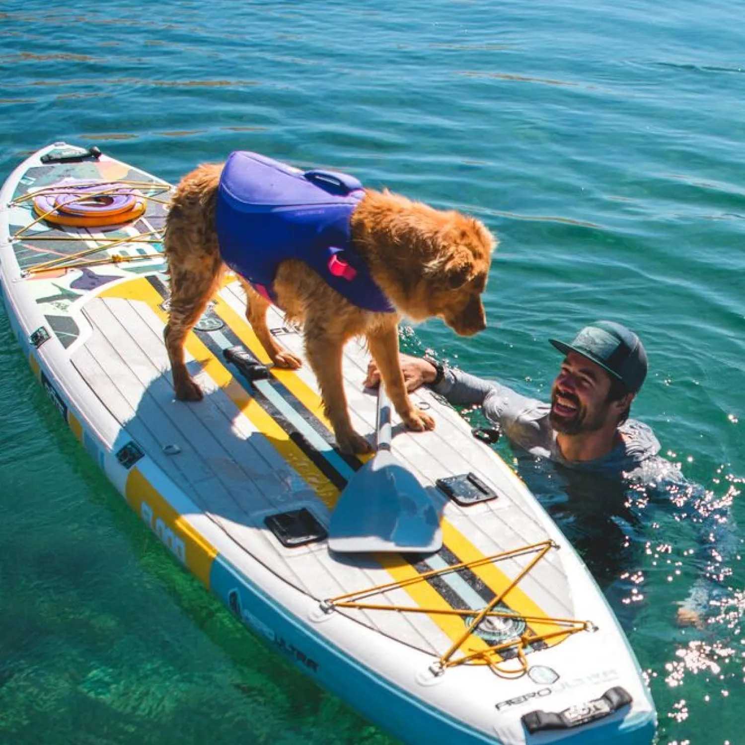 Ruffwear, Float Coat, Dog Life Jacket, Swimming Safety Vest with Handle, Deep Blue, X-Small