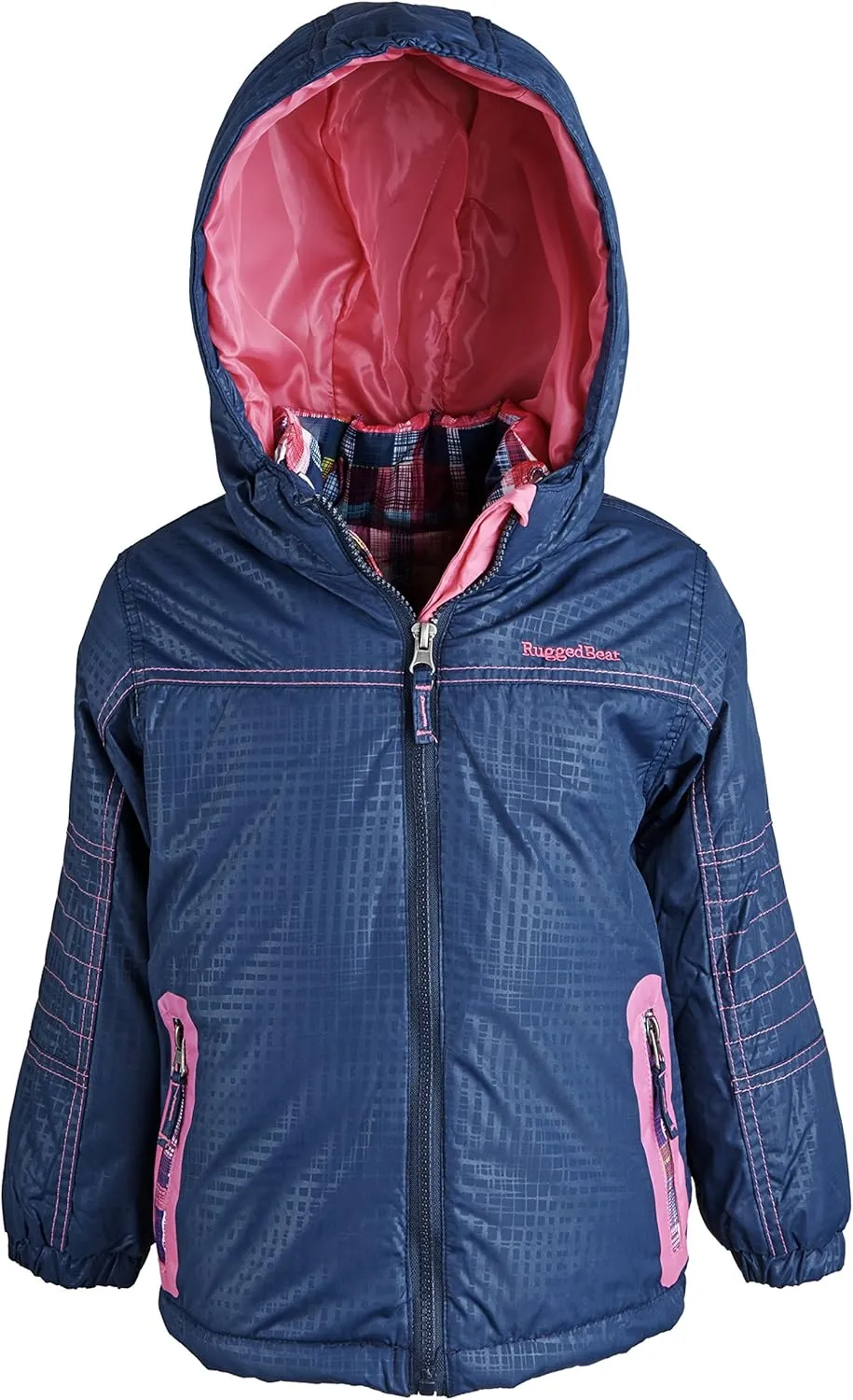Rugged Bear Little Girls Water Resistant 3-in-1 System Snowboard Ski Jacket - Navy (Size 4)