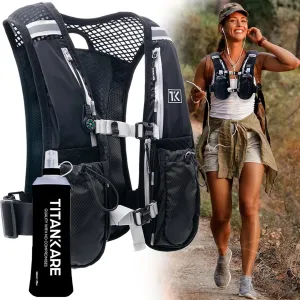 Running Vest Elite Backpack – 5L Hydration Vest with Pockets, Lightweight Water Bottle, Phone Holder, Adjustable Reflective Marathon Trail Running Gear for Men and Women
