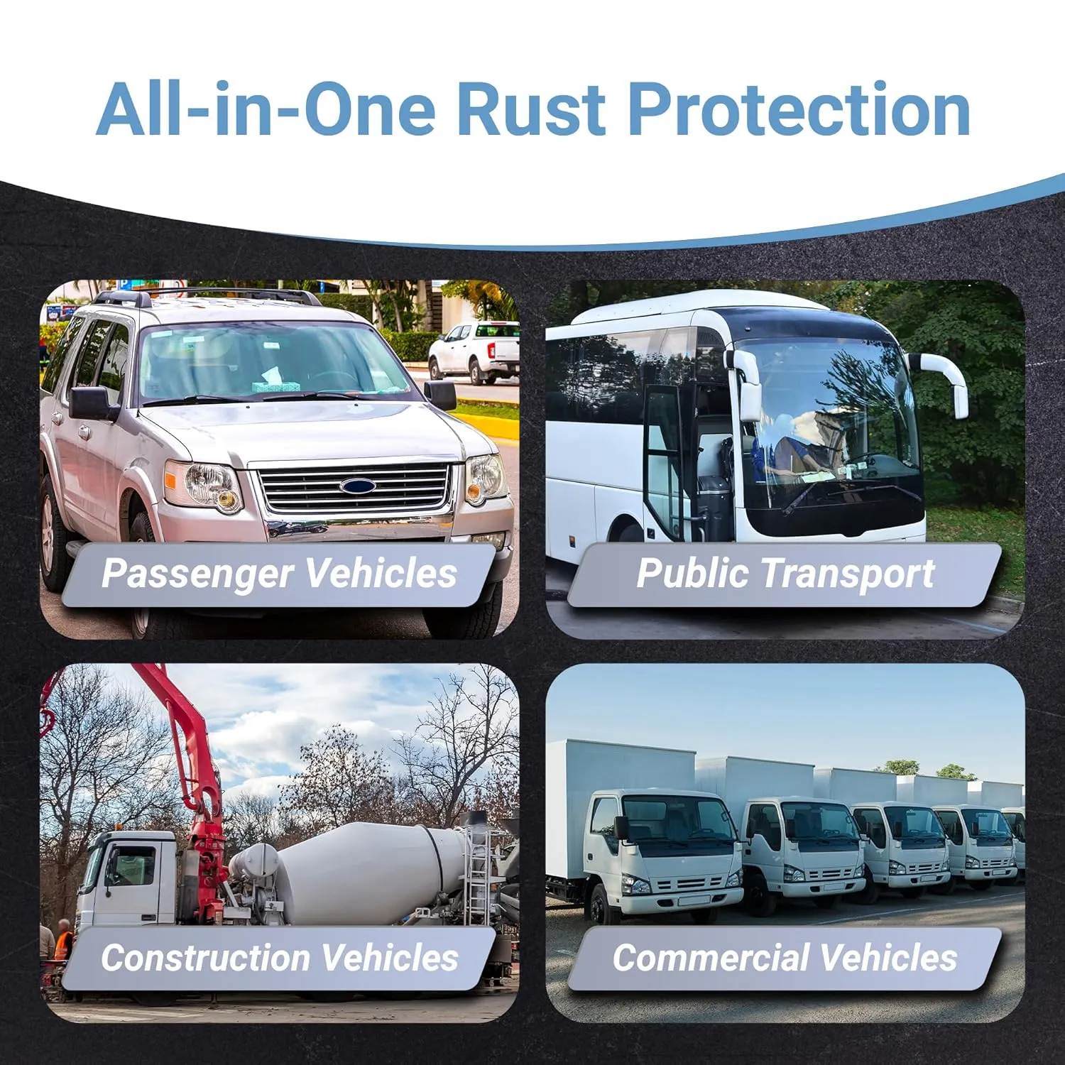 RUST BULLET Automotive - Metallic Gray - 1 Quart - Rust Inhibitor & Protective Coating for Cars, Trucks, & Metal Surfaces, UV Resistant, No Topcoat Needed