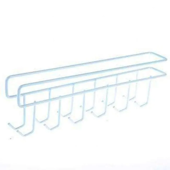 Rynx | 2Pc 12 Hook Iron Hanging Pot Holder Pan Cup Holder Kitchen Storage Utility Cookware Hook Rack Holder Towel Holder Organizer