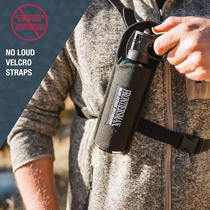 SABRE Frontiersman 9.2 fl oz. Bear Spray, Maximum Strength 2.0% Major Capsaicinoids, Powerful 35 ft. Range Bear Deterrent, Outdoor Camping & Hiking Protection, Quick Draw Holster & Multipack Options