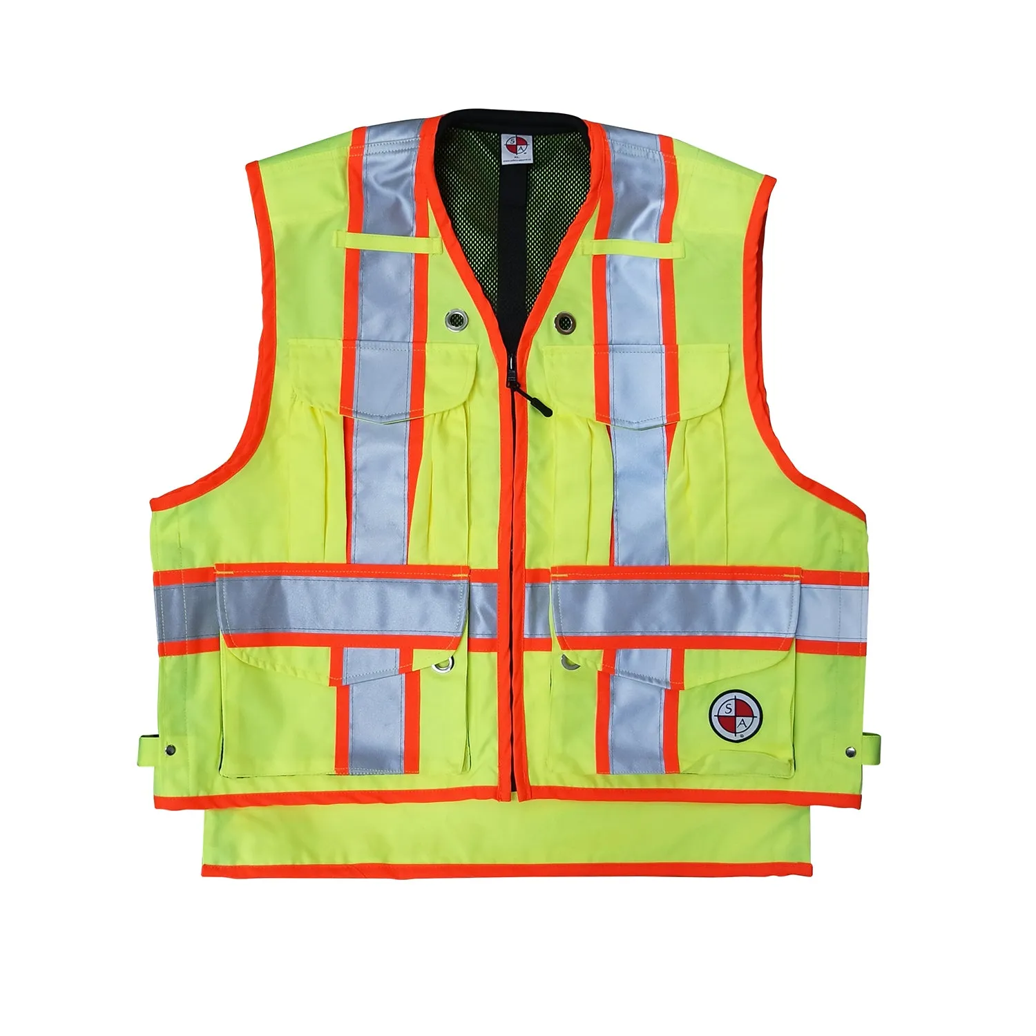 Safety Apparel X-Back Party Chief Survey Vest, Class 2 - Yellow