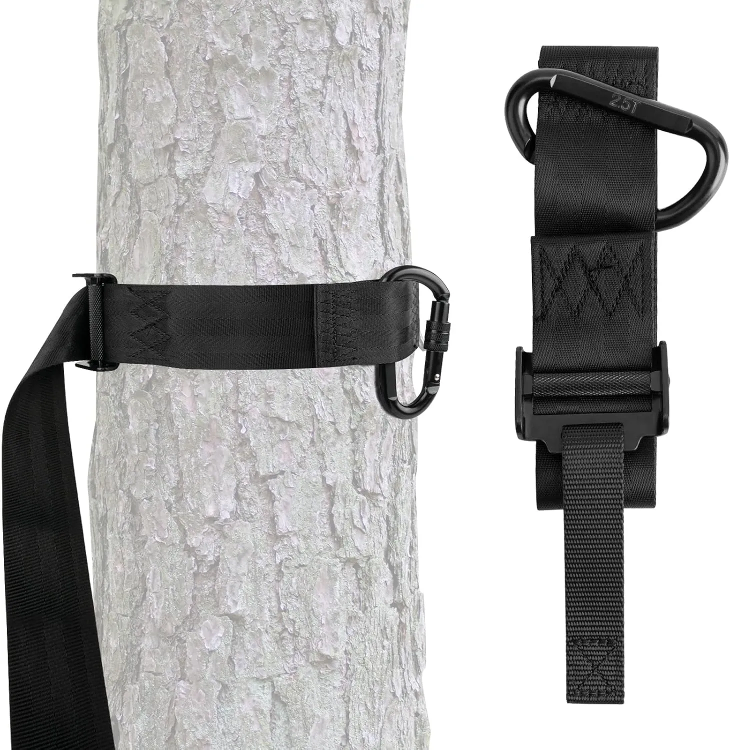 Safety Harness Tree Strap for Tree Stand Hunting - Nylon Tree Strap with Steel Buckle for Hunter Safety System, Outdoor Hunting Harness Belt for Hunter Safety System