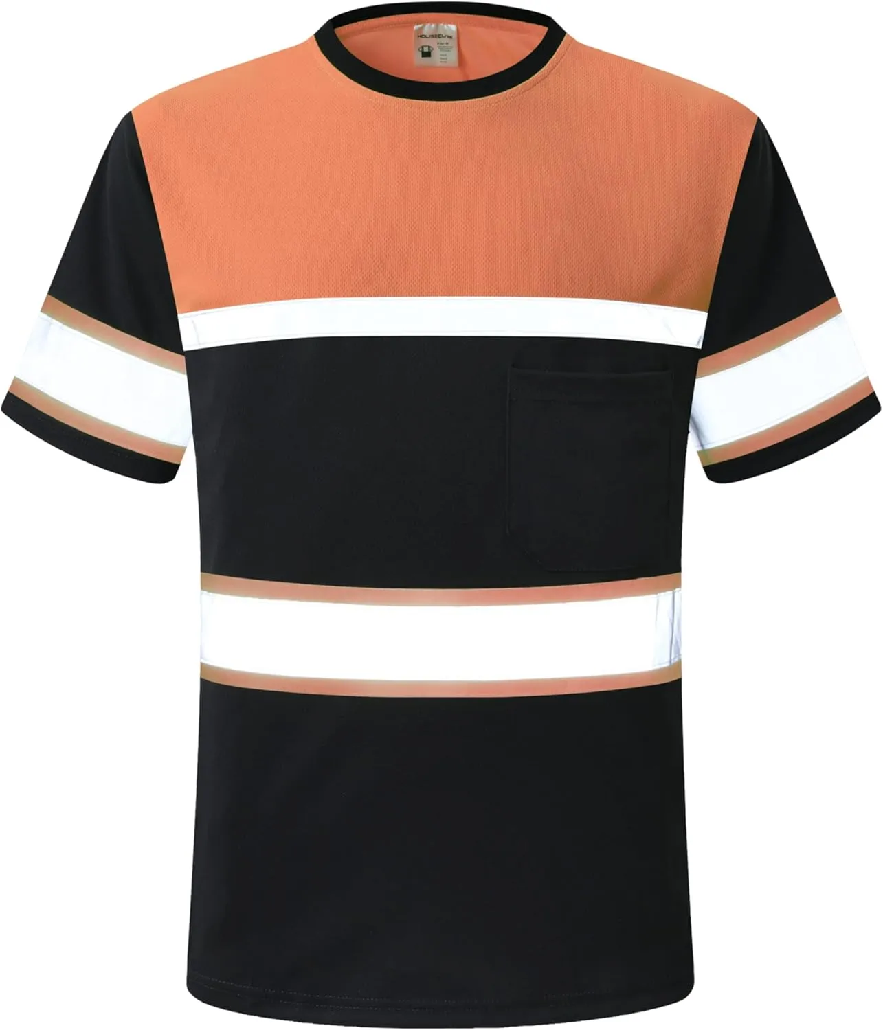 Safety Shirts for Men,High Reflective Men Polo Shirts with Pocket,Short Sleeve Workwear Breathable