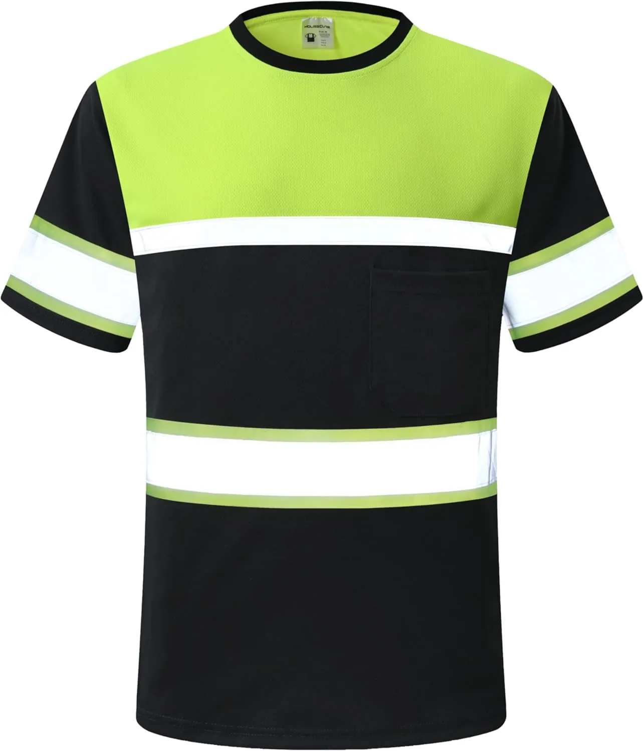Safety Shirts for Men,High Reflective Men Polo Shirts with Pocket,Short Sleeve Workwear Breathable