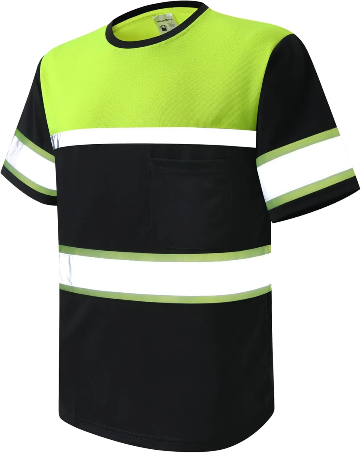 Safety Shirts for Men,High Reflective Men Polo Shirts with Pocket,Short Sleeve Workwear Breathable