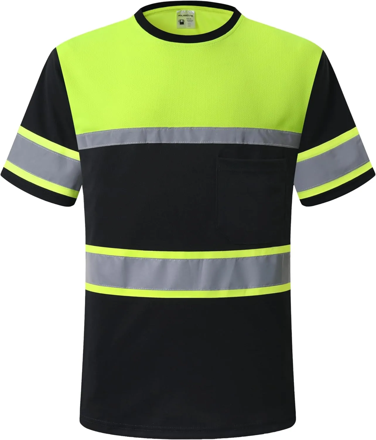 Safety Shirts for Men,High Reflective Men Polo Shirts with Pocket,Short Sleeve Workwear Breathable