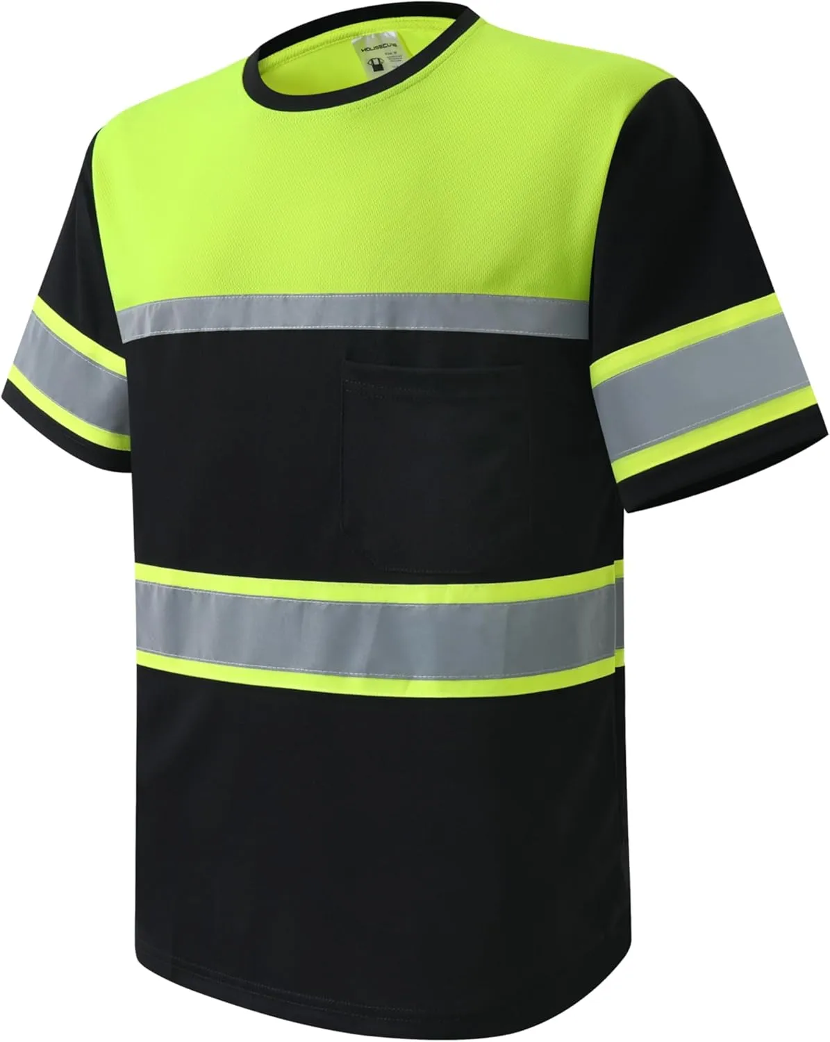 Safety Shirts for Men,High Reflective Men Polo Shirts with Pocket,Short Sleeve Workwear Breathable