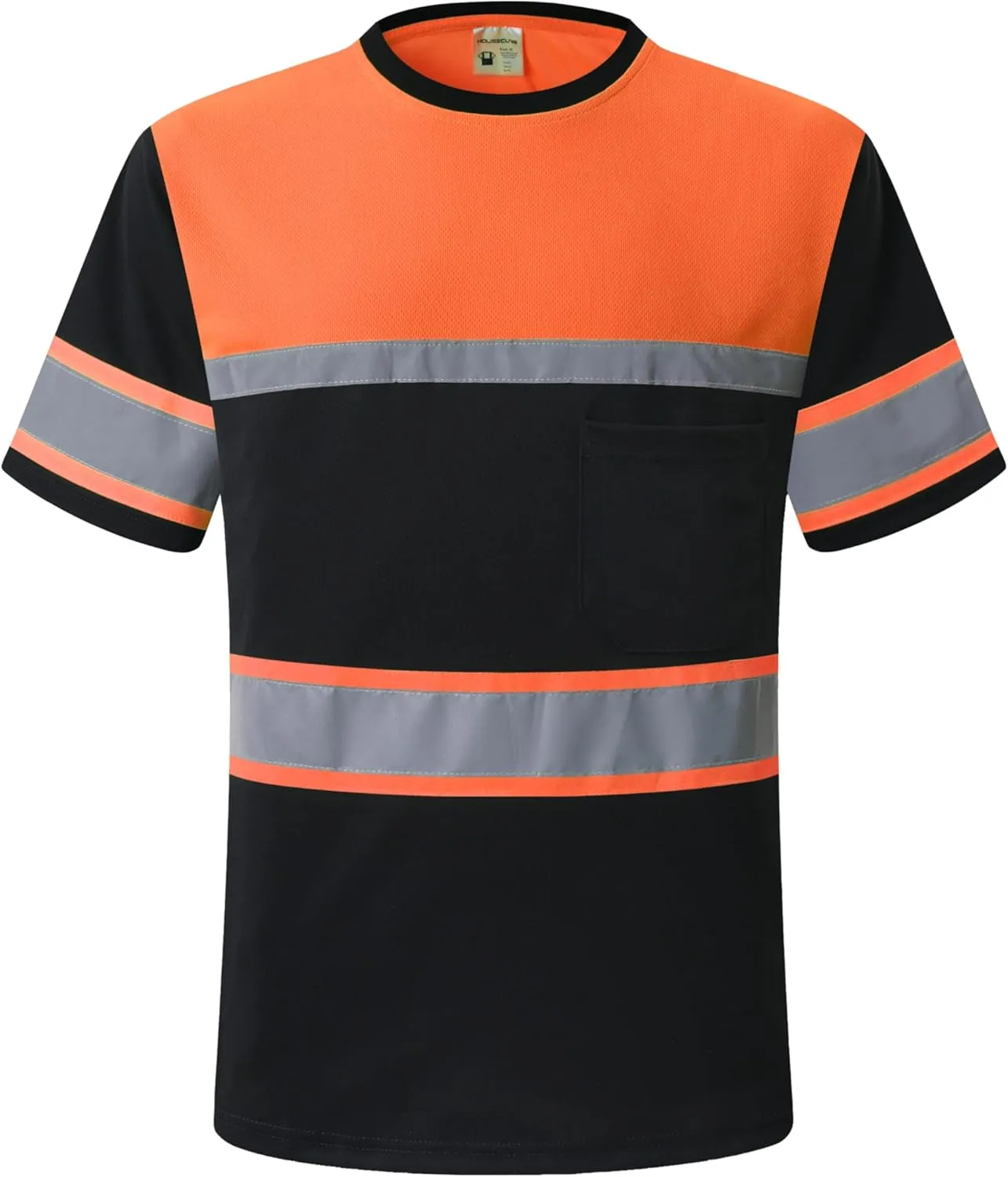 Safety Shirts for Men,High Reflective Men Polo Shirts with Pocket,Short Sleeve Workwear Breathable