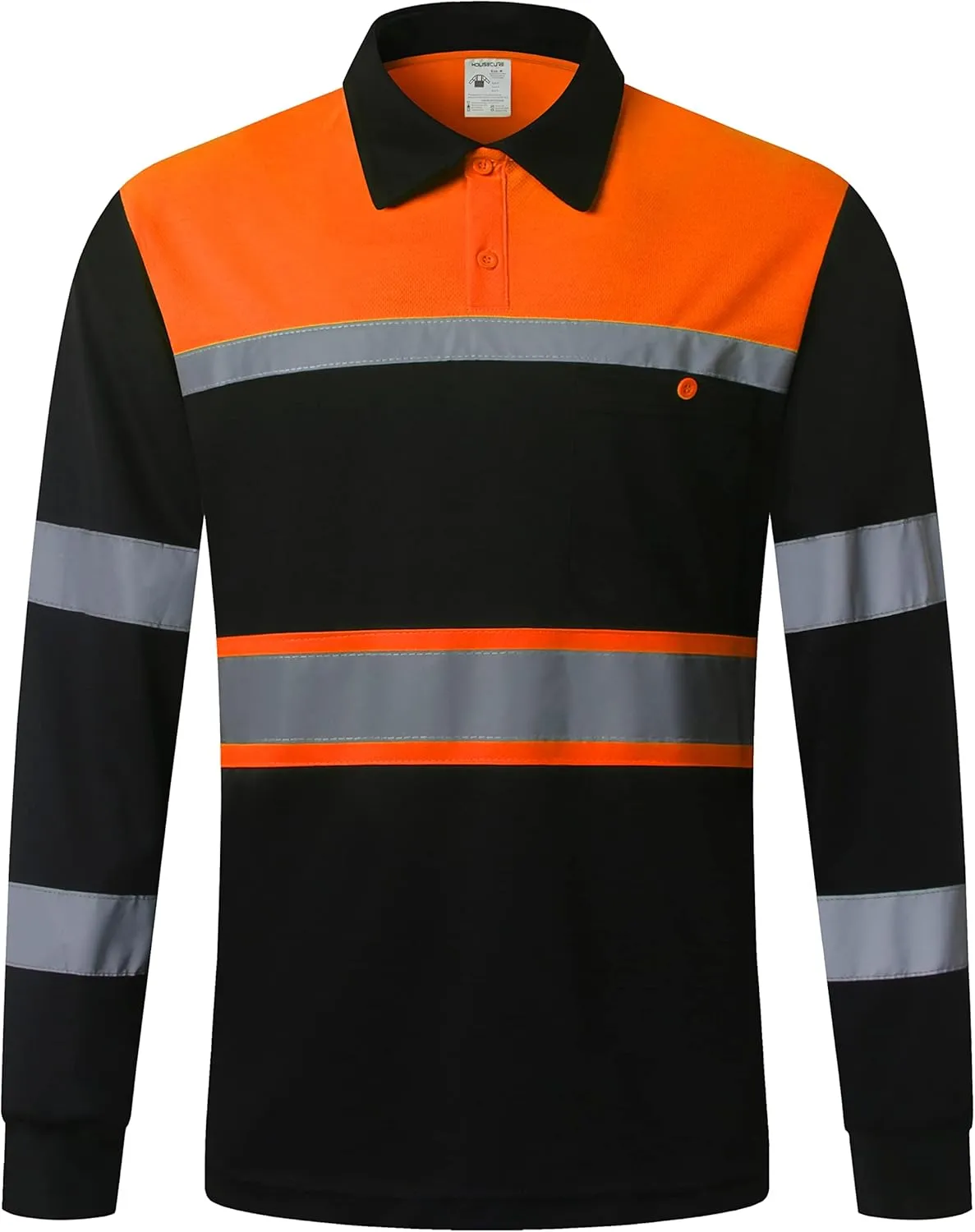 Safety Shirts for Men,High Reflective Men Polo Shirts with Pocket,Short Sleeve Workwear Breathable