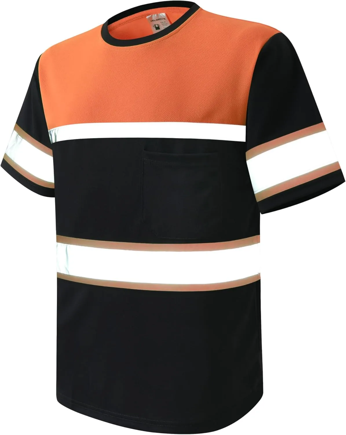 Safety Shirts for Men,High Reflective Men Polo Shirts with Pocket,Short Sleeve Workwear Breathable