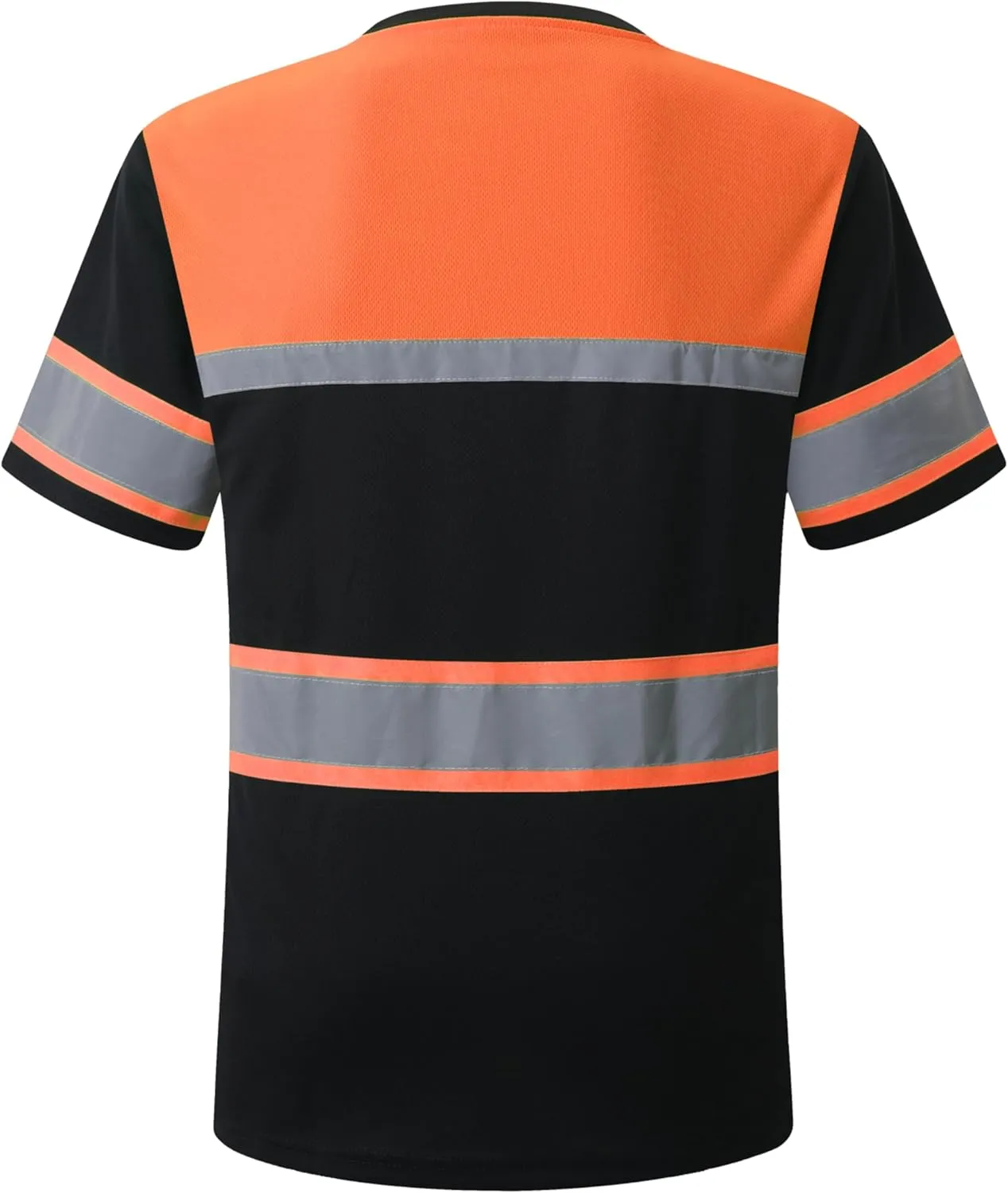 Safety Shirts for Men,High Reflective Men Polo Shirts with Pocket,Short Sleeve Workwear Breathable