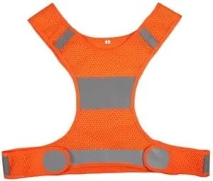 Safety Vest Reflective Vest,Outdoor Running Lightweight Safety Fishing Vest Sports Gear for Women Men Jogging Walking Lightweight Safety Vest Night Running Vest ( Color : Orange , Size : X-Large )