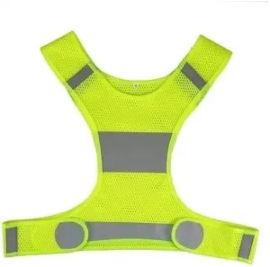 Safety Vest Reflective Vest,Outdoor Running Lightweight Safety Fishing Vest Sports Gear for Women Men Jogging Walking Lightweight Safety Vest Night Running Vest (Color : Yellow, Size : Medium)