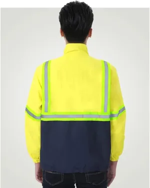 Safety Vest Safety Vests,Reflective Reflective Jacket Winter Warm Reflective Safety Jacket High Visibility Traffic Safety Night Running Vest (Color : Orange, Size : XX-Large)
