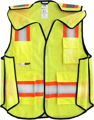 Salzmann Multi-Pocket Safety Vest - High Visibility 5-Point-Breakaway Vest - Made with 3M Reflective Material