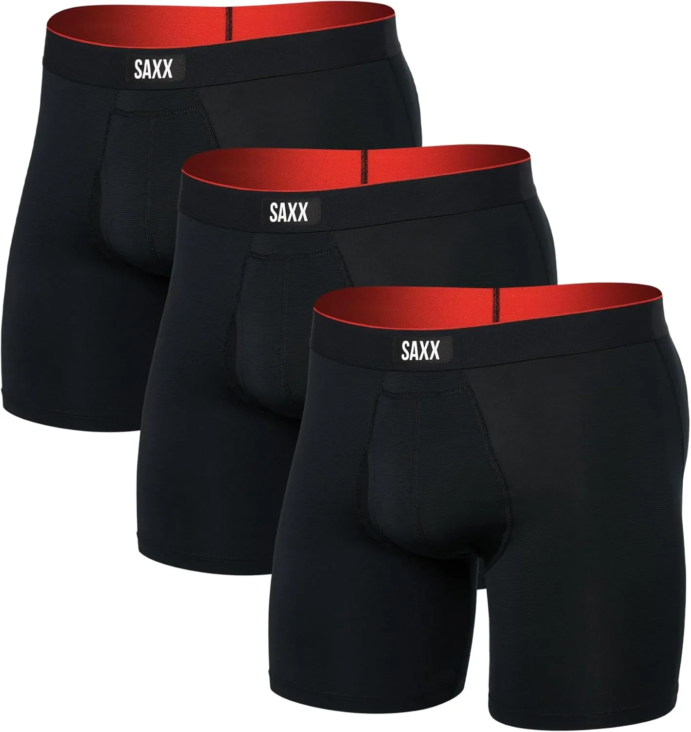 SAXX Underwear Co. Men's Underwear with Pouch Multi Sport Mesh Boxer Brief Fly 3Pk