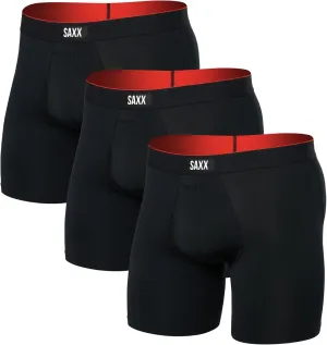 SAXX Underwear Co. Men's Underwear with Pouch Multi Sport Mesh Boxer Brief Fly 3Pk