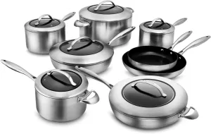 Scanpan CTX 14-piece Stainless Steel Cookware Set with Stratanium Nonstick Coating
