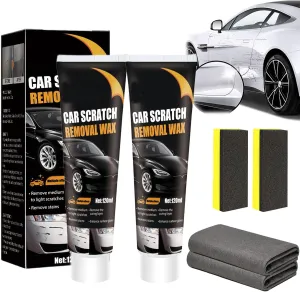 Scratch Repair Wax for Car, 2024 New Formula - Car Scratch Repair Paste, Nano Sparkle Cloth Car Scratch Remover, Car Scratch Remover For Deep Scratches (2Pcs)
