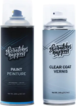 ScratchesHappen Exact-Match Spray Paint - Deep Wedgewood Blue Metallic (KQ/LL/M6910A/M6911A) for Ford - Essential (Paint   Clear Coat)
