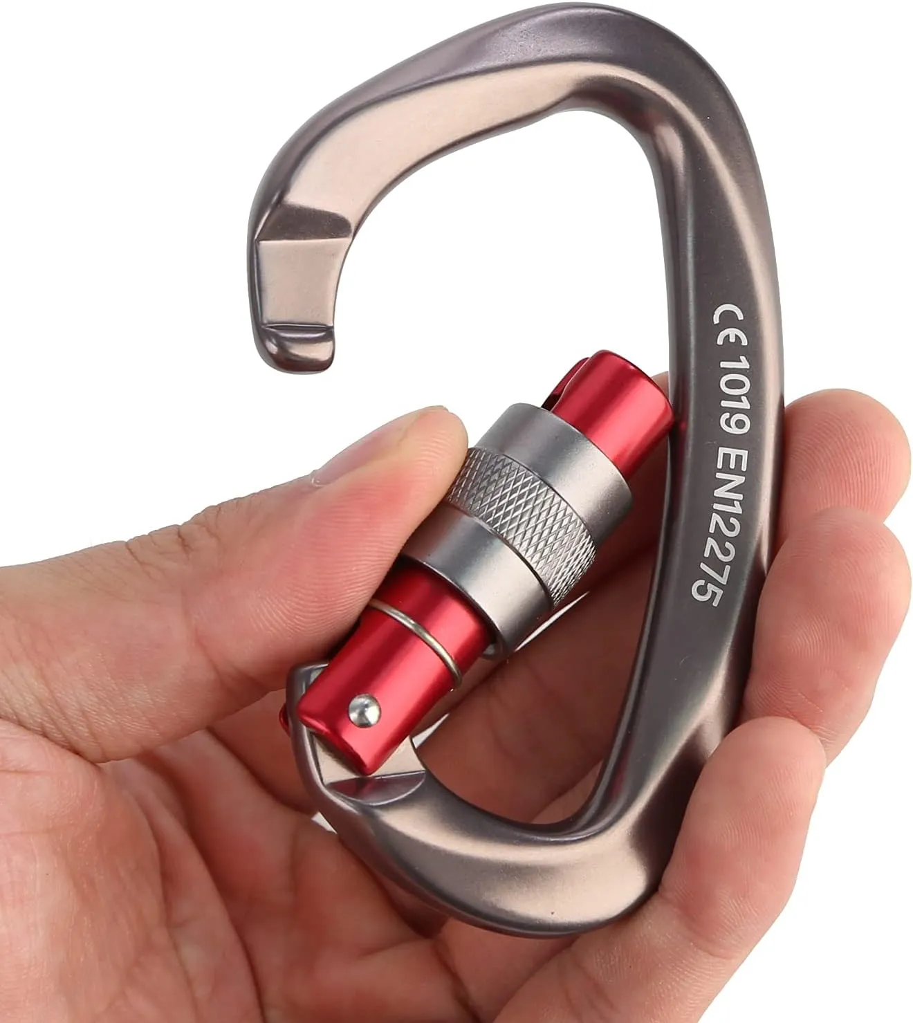 Screwgate Locking Carabiner Clip - Professional Rock Climbing Carabiner Screw Lock,Heavy Duty Carabiners for Climbing,Mountaineer,Hammock,Camping,Outdoor Equipment
