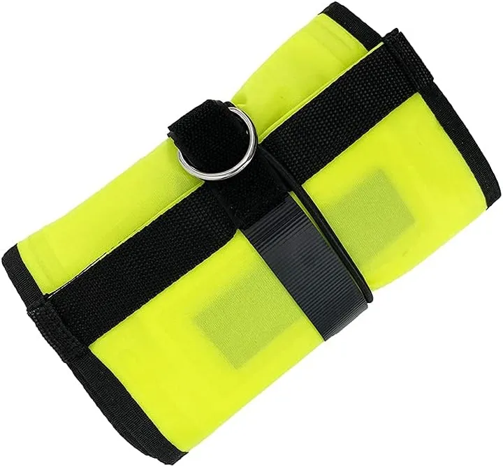 Scuba Diving Inflatable Safety Surface Marker Buoy, Heavy Lead at The Bottom, Reflective Strips on The top