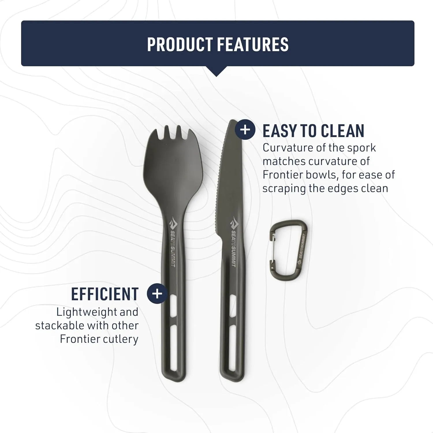 Sea to Summit Frontier Ultralight Cutlery Set, Spork and Knife