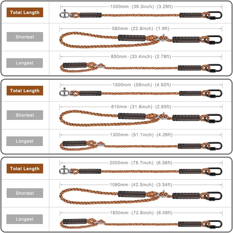 SELEWARE Tree Swing Ropes Hammock Chair Straps Hanging Kit, Length Adjustable Nylon Rope Holds to 1000lbs, Perfect for Playground Set, Children Swing, Outdoor Swing Hanging Straps, 2 Pack 80inch
