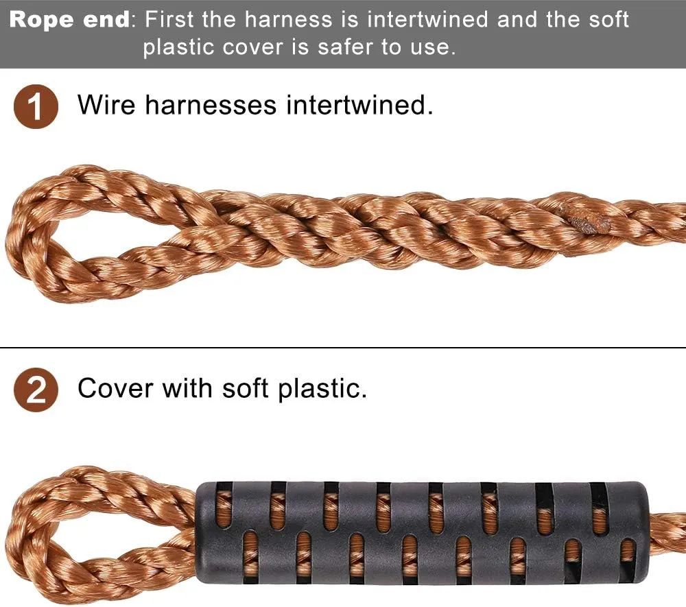 SELEWARE Tree Swing Ropes Hammock Chair Straps Hanging Kit, Length Adjustable Nylon Rope Holds to 1000lbs, Perfect for Playground Set, Children Swing, Outdoor Swing Hanging Straps, 2 Pack 80inch