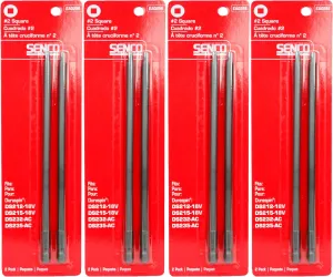 Senco EA0298#2 Square Bits - Duraspin Technology Integrated Auto-Feed Screw System (4-2 Packs)