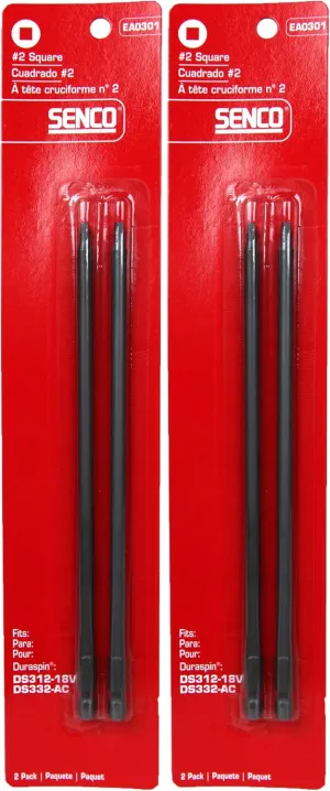 Senco EA0301#2 Square Bits - Duraspin Technology Integrated Auto-Feed Screw System (2-2 Packs)
