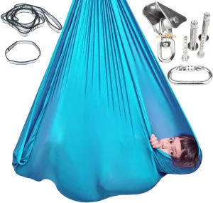 Sensory Swing Indoor   360° Swivel Hanger Hardware, Double-layer Lycra Hammock Swings for Kids to Play & Calm, Hanging Therapy Swing for Autism Child with Special Needs