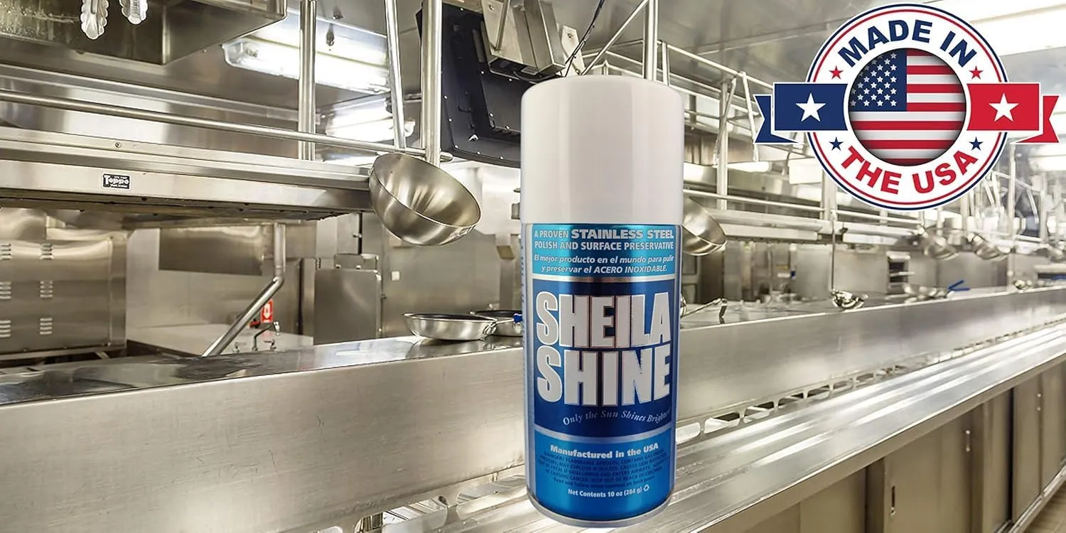 Sheila Shine Pack of 12 x 10 Oz Stainless Steel Polish & Cleaner | 12 x 10 oz Aerosol Spray Can| Protects Appliances from Fingerprints and Grease Marks | Residue & Streak Free